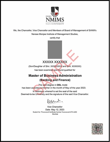 NMIMS Certificate