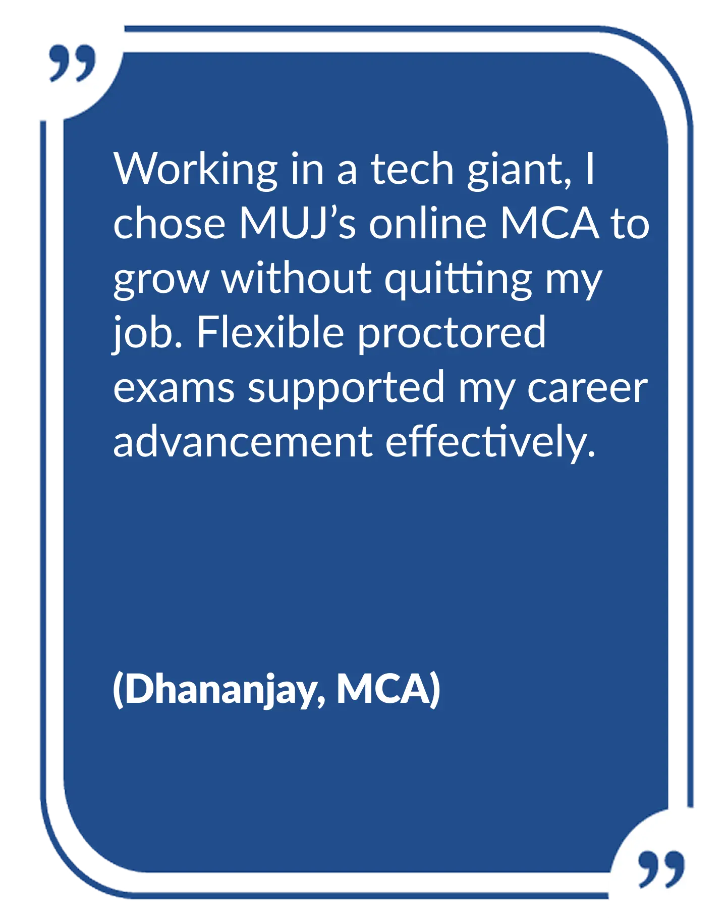 manipal online mca student testimonials