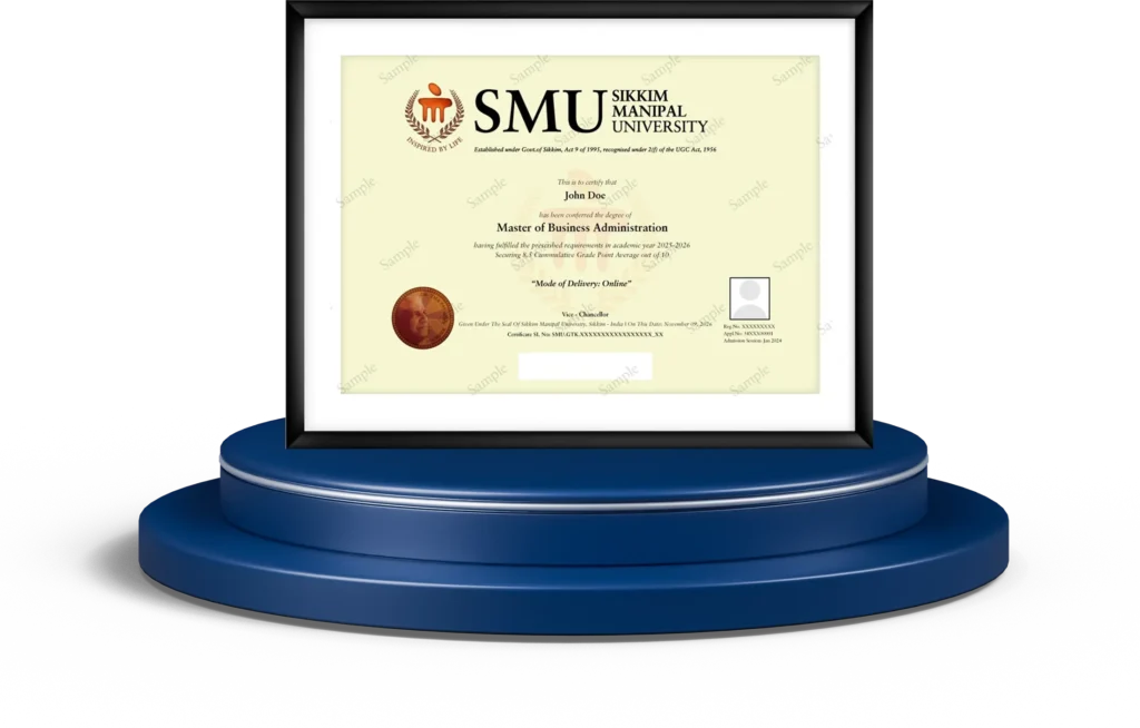 sikkim manipal online mba certificate