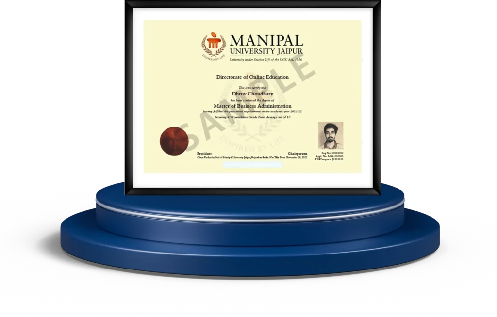 manipal online mca certificate