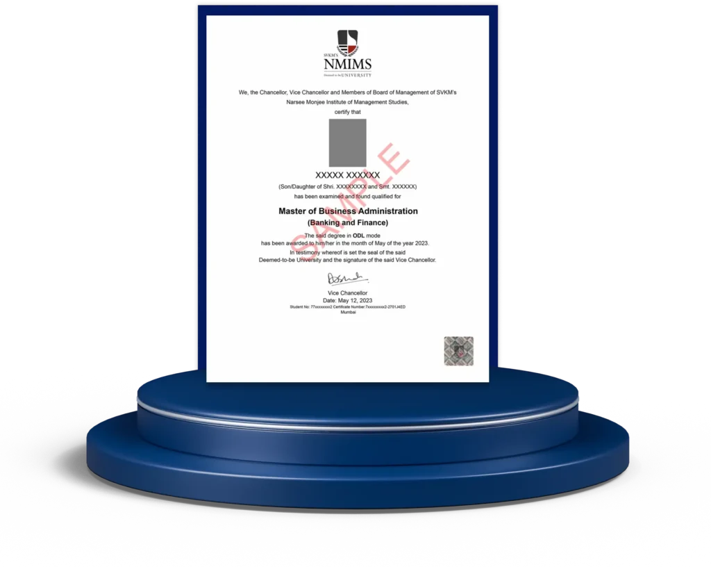 nmims online mba certificate