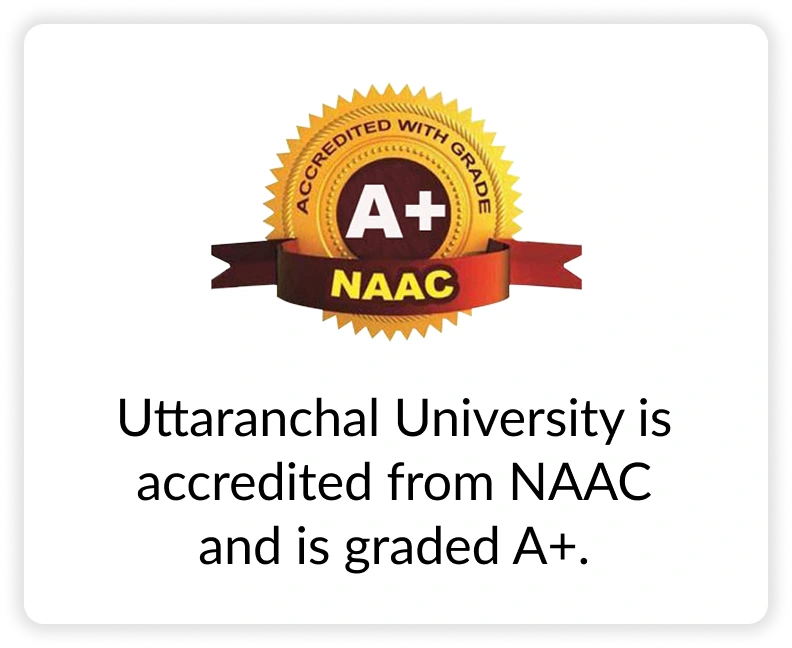 NAAC: Uttaranchal University is accredited from NAAC and is graded A+