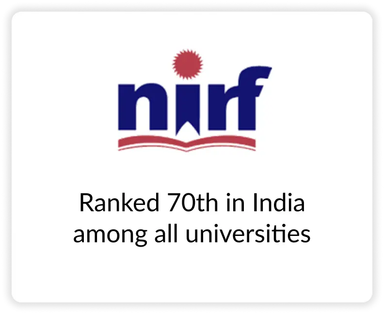 NIRF: Ranked 70th in India among all universities