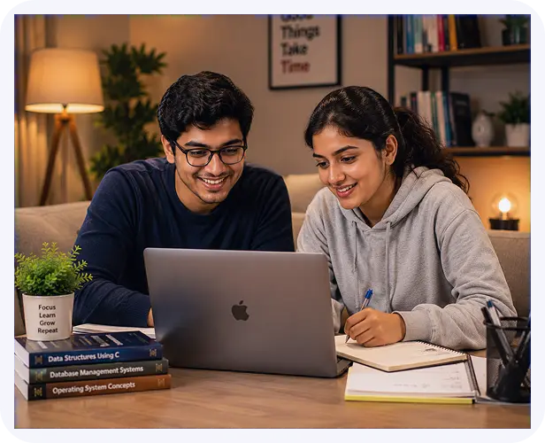 Students studying Online BCA Course